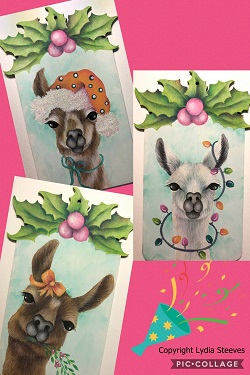Festive Llamas Acrylic e-Packet